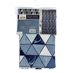 Cortina para Baño Estampada con Ganchos