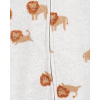 Pijama Microfleece Gris Estampado Leones para Niño - Varias Tallas