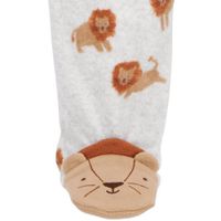 Pijama Microfleece Gris Estampado Leones para Niño - Varias Tallas