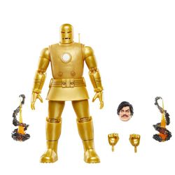 Figura Retro Iron Man Dorado 10 Cm
