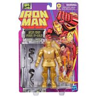 Figura Retro Iron Man Dorado 10 Cm