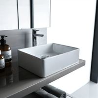 Lavamanos de Sobreponer Rectangular Blanco