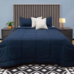 Set de Edredón de Microfibra Azul Oscuro - Varios Tamaños