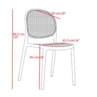Silla Arianna Café y Blanco