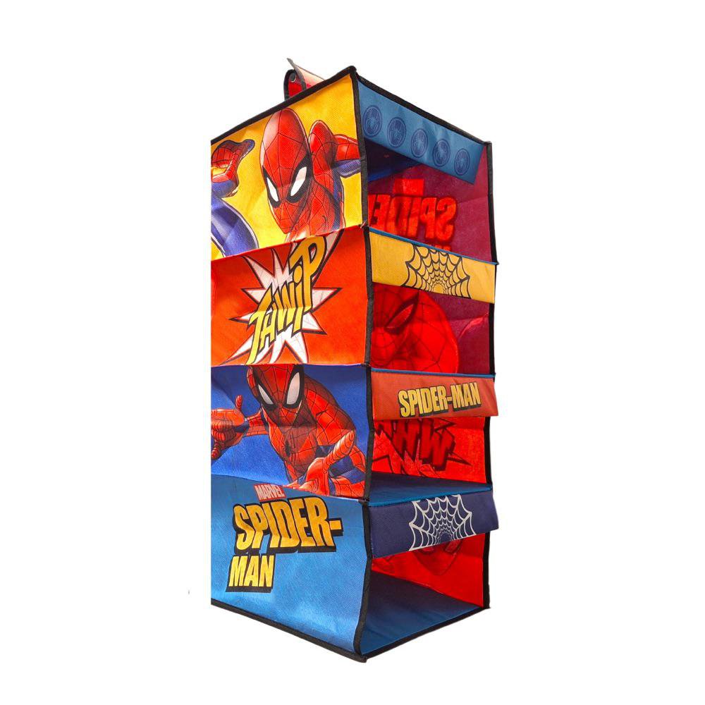 Organizador de Tela con 4 Estantes Infantil Diseño Spiderman