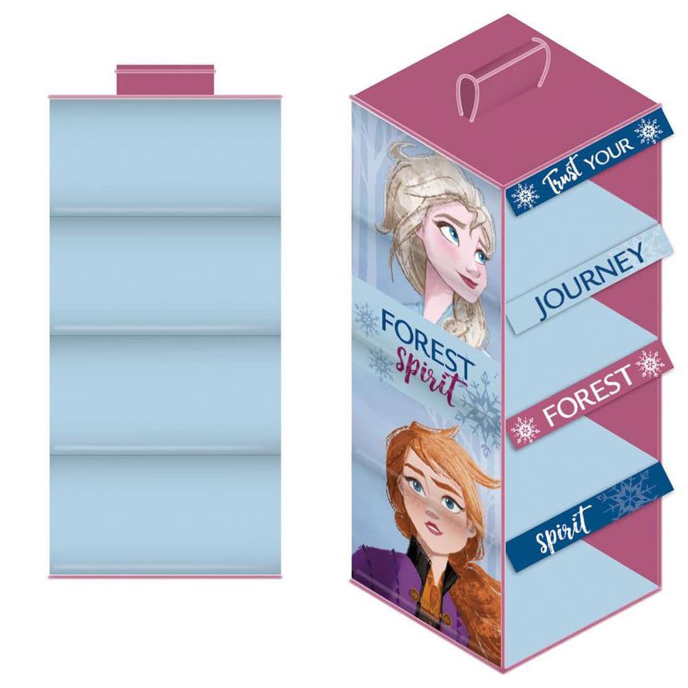 Organizador Infantil de Tela con 4 Estantes Diseño Frozen