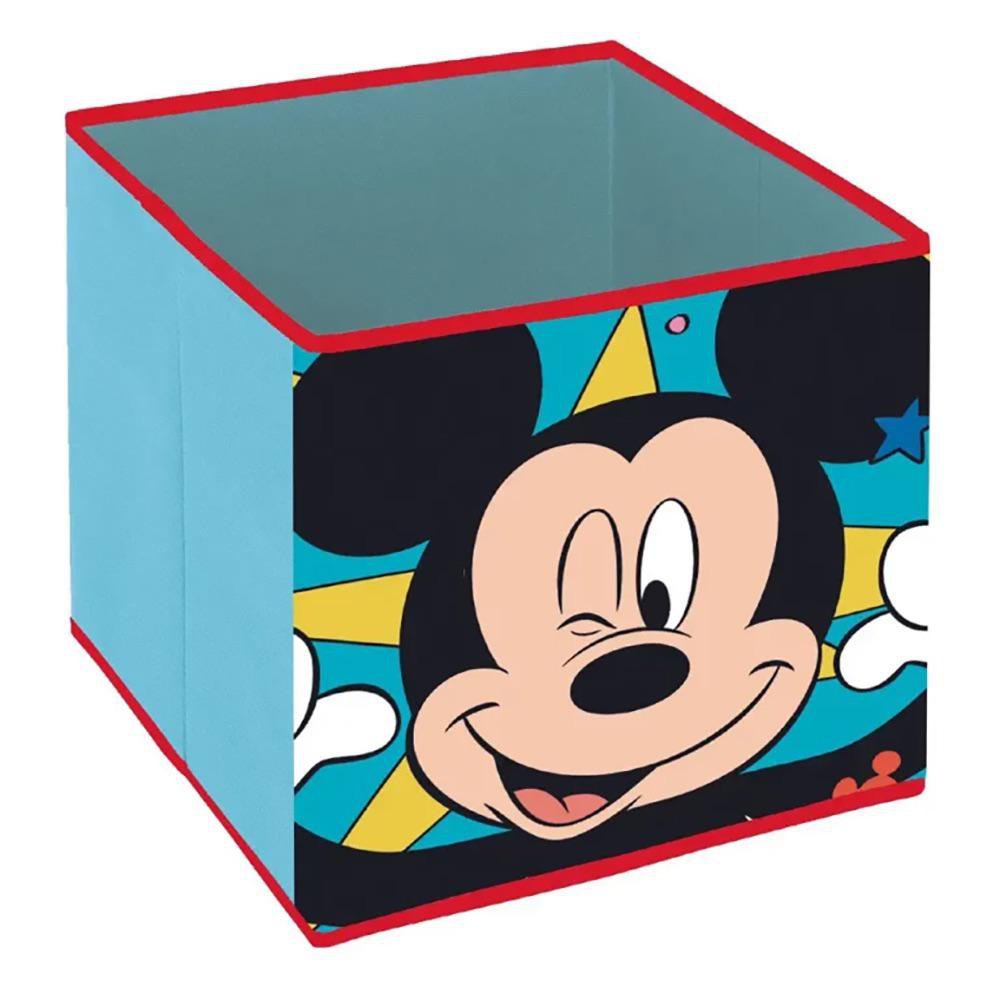 Caja Organizadora Plegable Diseño Mickey Color Celeste