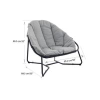 Silla de Jardín Gris Oscuro Luna