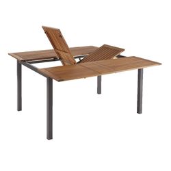 Mesa de Jardín Extensible de Aluminio Oris Marrón