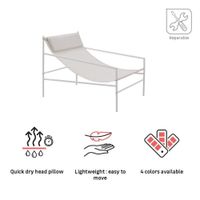 Silla Reclinable Nilo Blanca de Jardín