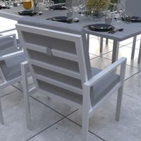 Set de 2 Sillas con Brazos Blancas Atenas