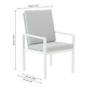Set de 2 Sillas con Brazos Blancas Atenas