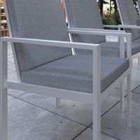 Set de 2 Sillas con Brazos Blancas Atenas
