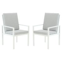 Set de 2 Sillas con Brazos Blancas Atenas