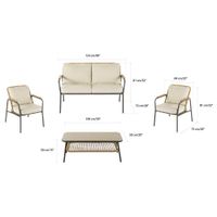 Set de Muebles Etos Beige para Jardín 4 Piezas