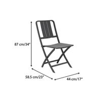 Silla Plegable Lima Alu - Naterial Varios Colores