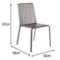 Silla de Jardín sin Brazos Gris Idaho Lima