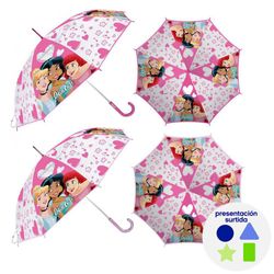 Sombrilla Infantil de Princesas 86 Cm Diseños Surtidos
