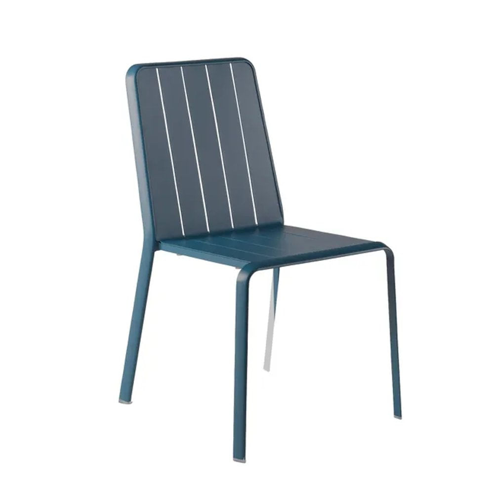 Silla de Jardín Idaho Sin Brazos de Aluminio Color Azul