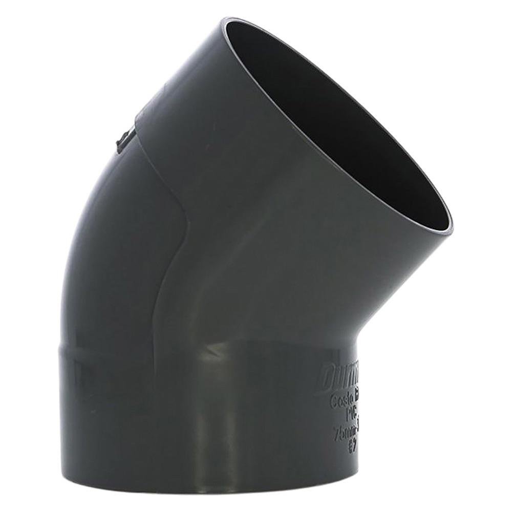Codo 45° de PVC Liso Drenaje Delgado de 4 Plg 3 plg
