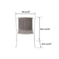 Silla con Brazo Aida Aluminio Gris