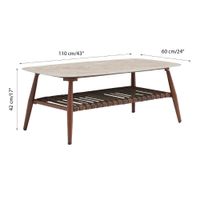 Mesa de Centro Aluminio y Vidrio Beige Natura