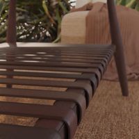 Mesa de Centro Aluminio y Vidrio Beige Natura