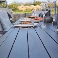 Mesa Extensible Aluminio Gris Atenas