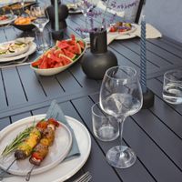 Mesa Extensible Aluminio Gris Atenas