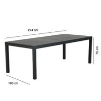 Mesa Extensible Aluminio Gris Atenas