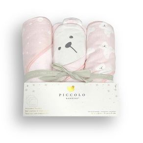 Set de Toallas con Capucha Rosa