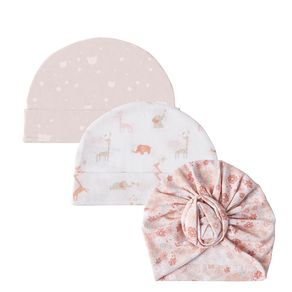 Set de Gorros para Bebé Rosado