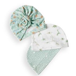 Set-de-Gorros-para-Bebe-Verde