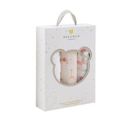 Set de Saliveros de Muselina con Diseños Rosa