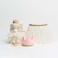 Set de Tutú con Diadema y Muñeca Bailarina Blanco