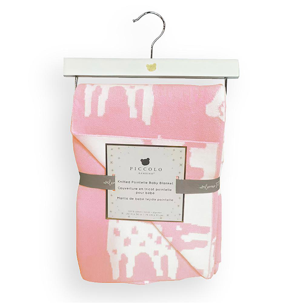 Frazada Reversible para Bébe con Diseño de Animales Color Rosado Frazada Reversible de Ani…