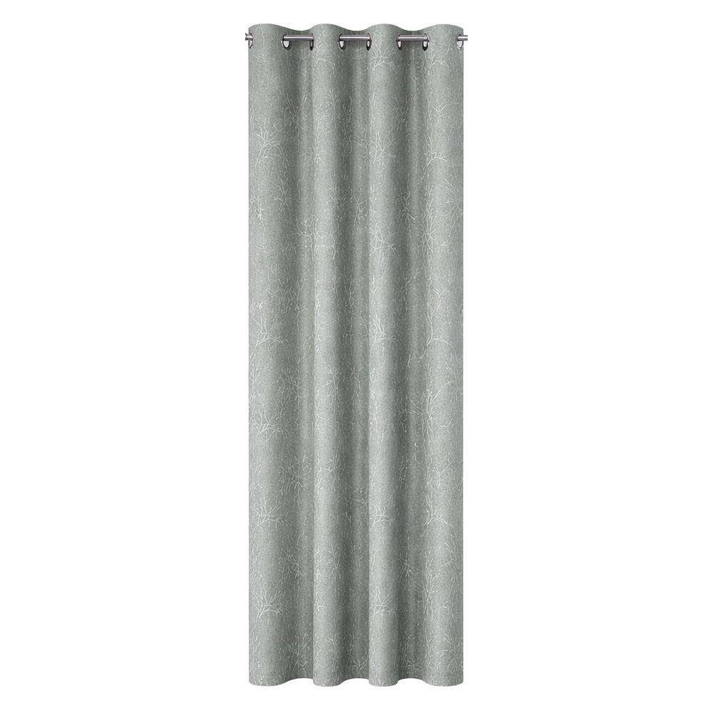 Cortina 137 x 228 cm Tela Black Out Emboss Color Gris