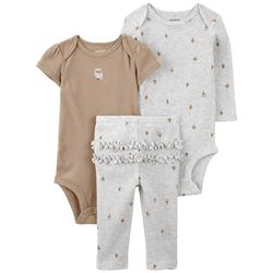 Conjunto de Bodies y Leggings para Niña 3 Pzas - Varias Tallas