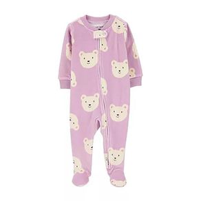 Pijama de Forro Polar con Cierre Frontal y Estampado de Osos para Niña - Varias Tallas