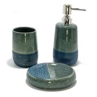 Set de Accesorios para Baño Azul 3 Pzas
