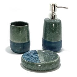 Set de Accesorios para Baño Azul 3 Pzas