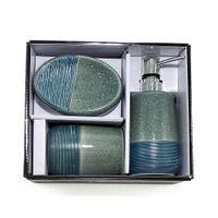 Set de Accesorios para Baño Azul 3 Pzas
