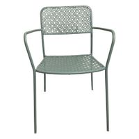 Silla Sandy con Brazos Acero Verde