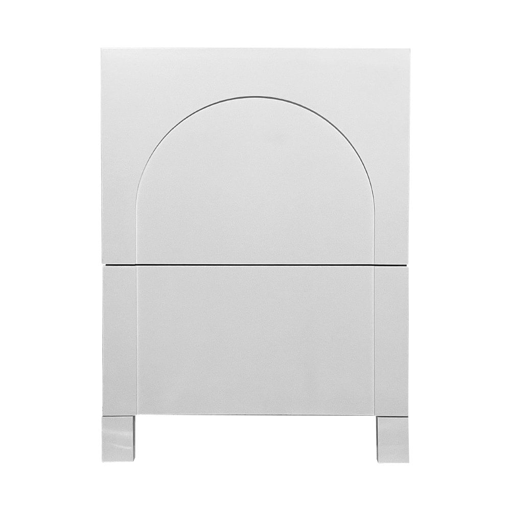 Mesa de Noche Dolny de MDF con 2 Cajones de 40 x 30 x 55 cm Blanca