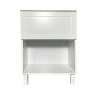 Mesa de Noche Cony Blanco y Café 40X30X55 Cm