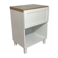 Mesa de Noche Cony Blanco y Café 40X30X55 Cm