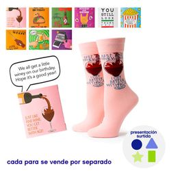1 Par de Calcetines Gift Card Diseños Surtidos