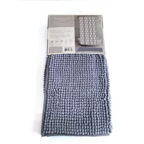 Set de Cortina con Ganchos y Alfombra Gris Oscuro