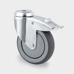 Rodo de Hule con Espiga y Freno 4 Plg 100 Kg