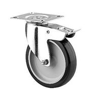 Rodo Poliuretano con Placa y Freno 4 Plg 70 Kg